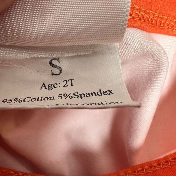 EUC Toddler Girls Short Sleeve Twirl Crayola Orange Dress - Size 2T - Picture 4 of 8